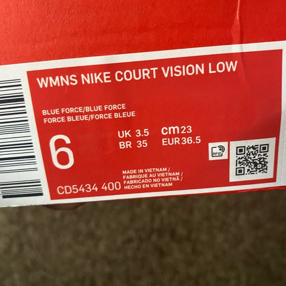 Nike court vision sz 6 - Picture 3 of 3